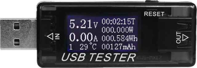 JUANJUAN USB Kapazität Spannungsprüfer und elektrisches Multimeter mit QC2.0 3.0 Funktion für 4-30 V als Voltmeter und Amperemeter zur Leistungsmessung - Bild 1