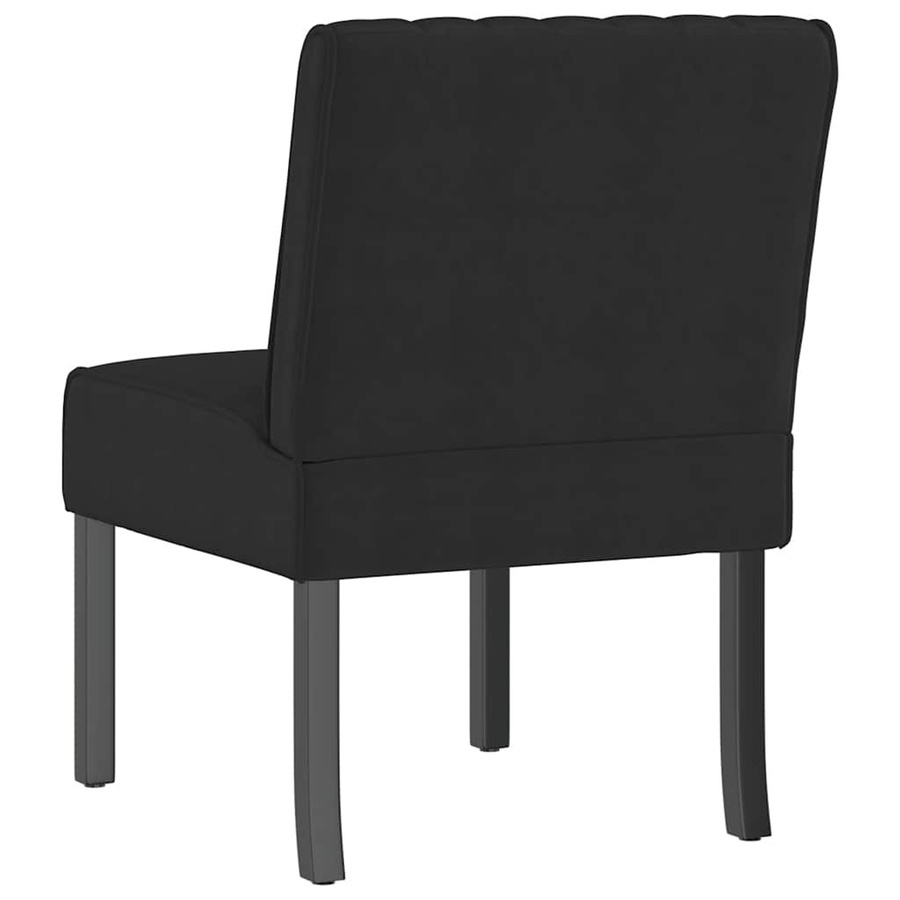 vidaXL Polsterstuhl in Schwarz mit Samtbezug und Holzrahmen, B/T/H: 48 x 42 x 64 cm - Bild 4