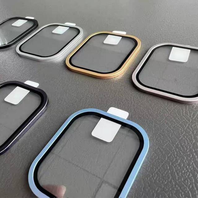 Displayschutzfolie PEO, 2 Stück, gehärtetes Glas, Titan-Metallrahmen, 49 mm - Bild 1