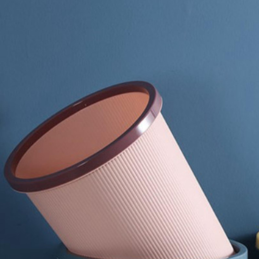 Moderner Mülleimer Exquisit aus Kunststoff in Pink für Badezimmer, Küche oder Wohnzimmer - Bild 3