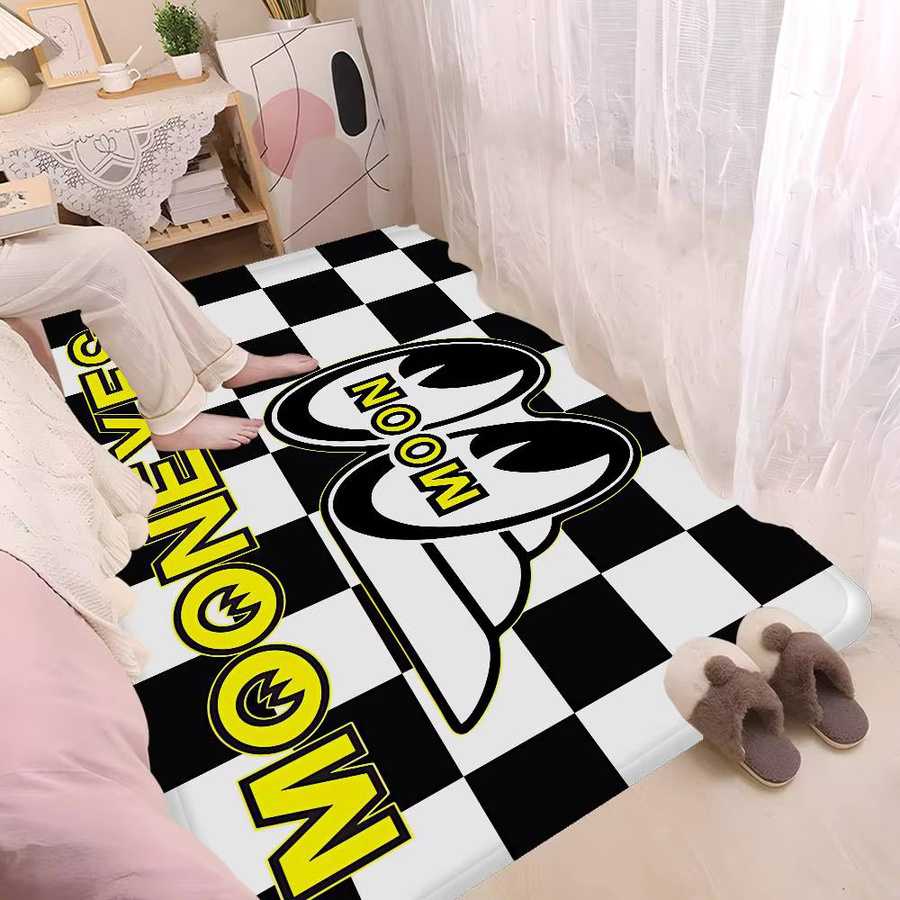 Mooneyes Bodenmatte im Retro-Checkerboard-Design, rutschfest und weich, Mehrfarbig, Rechteckig - Bild 2