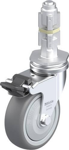 Blickle LRA-TPA 75KF-FI-E03 Lenkrolle mit Feststeller in Grau und Silber, Rad-Durchmesser: 75 mm, Tragfähigkeit: 75 kg - Bild 1
