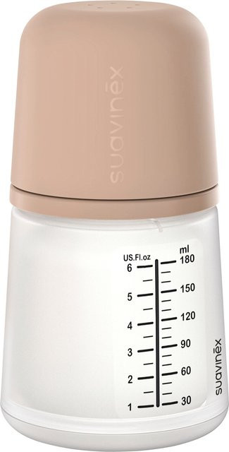 Suavinex Babyflasche Zero.Zero Anti-Kolik mit Silikon-Saugteil in Pink, 180 ml - Bild 1