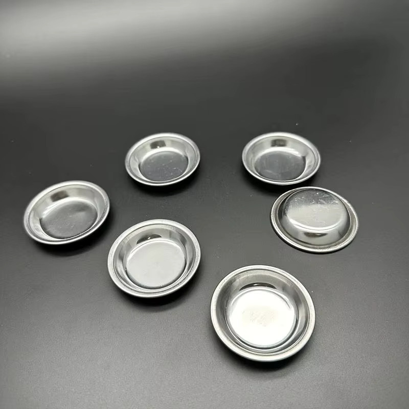 10 Stück Metall Farbschalen mit Ausgießer als Künstler-Aquarell-Mischpalette für Kinder in Silber - Bild 3