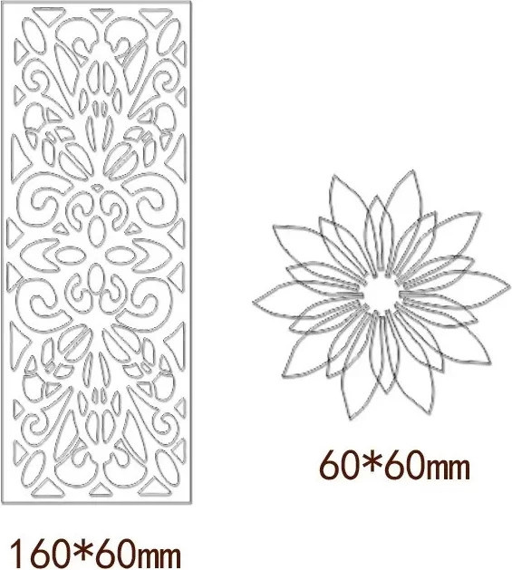 Silbernes Metall-Schneidwerkzeug für DIY Scrapbooking und Papierprägung zur Gestaltung von Grußkarten und Alben - Bild 1