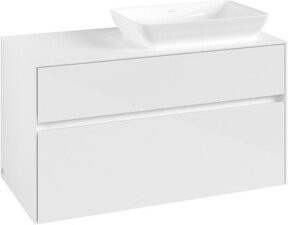 V&B Waschtischunterschrank Collaro in Glossy White mit Waschbeckenanschluss rechts, B/T/H: 100 x 54,8 x 50 cm - Bild 1