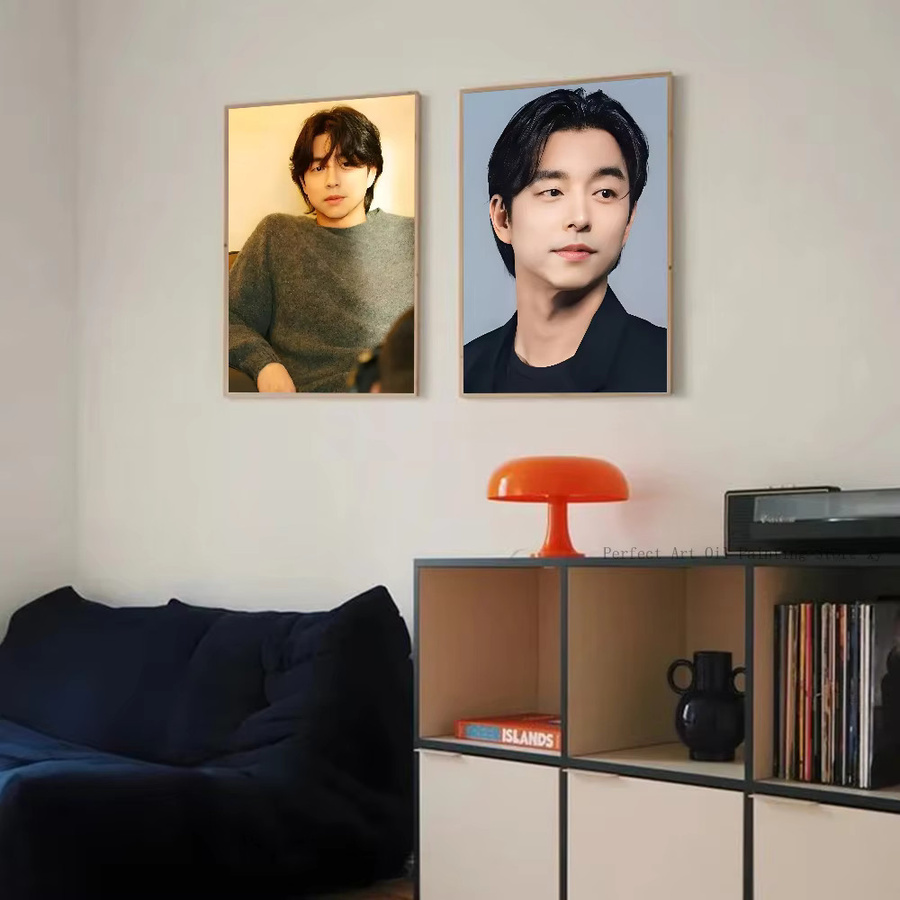 Dekoratives Poster mit Porträt des koreanischen Schauspielers Gong Yoo als moderner Kunstdruck auf Papier in Mehrfarben - Bild 5
