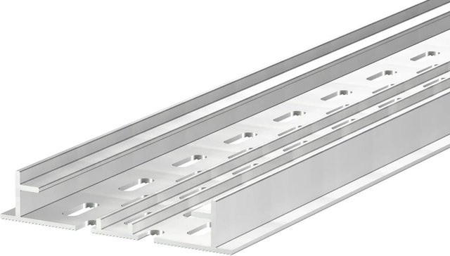 GS Terrassen Halter für Rinne Proside, Farbe: Alu Blank, B/T/H: 100 x 20 x 200 mm - Bild 1