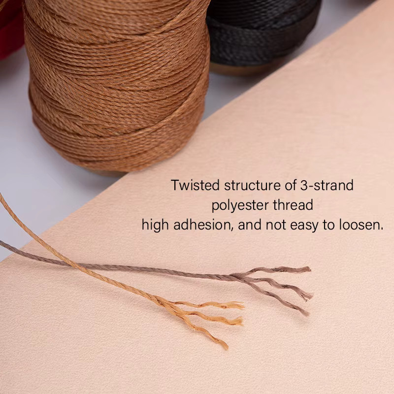 WUTA Lederhandwerksfaden Set aus gewachstem Polyester in 12 Farben für deine DIY-Armband-Arbeiten - Bild 3