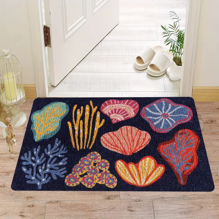 VIKAMA Ocean Adventure Druckteppich mit bunten Muscheln und Korallen in Multicolor - Bild 3