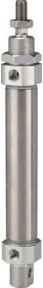 Riegler Rundzylinder MI doppeltwirkend in Silber, Kolbendurchmesser: 25 mm, Hub: 15 mm, Anschluss: G 1/8 - Bild 1