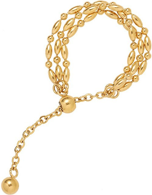 Meaeguet Kettenring, Edelstahl, 18 Karat vergoldet, Damen - Bild 1