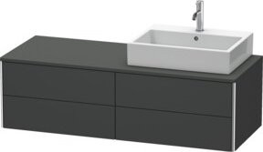 Duravit Waschtischunterschrank XSquare in Graphit Grau Matt mit 4 Schubladen, B/T/H: 140 x 54,8 x 40 cm - Bild 1