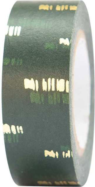 Rico Design Paper Poetry Washi Tape Struktur grün-gold Breite: 1,5 cm, Länge: 10 m - Bild 1