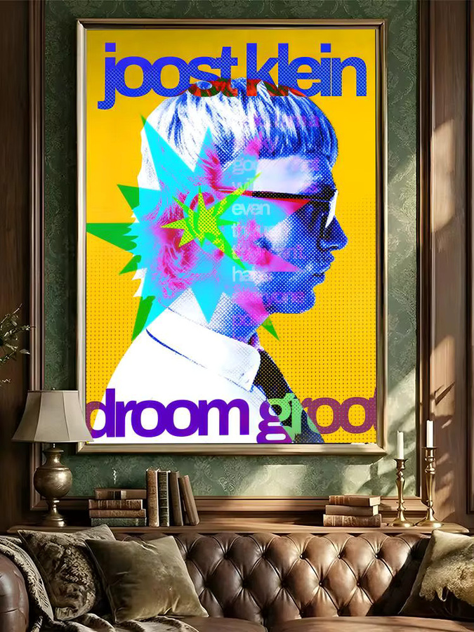 Abstraktes Kunstposter J-Joost Klein in Weiss und Mehrfarbig, Modernes Wandposter für dein Schlafzimmer, B: 15,0 cm, H: 20,0 cm - Bild 6
