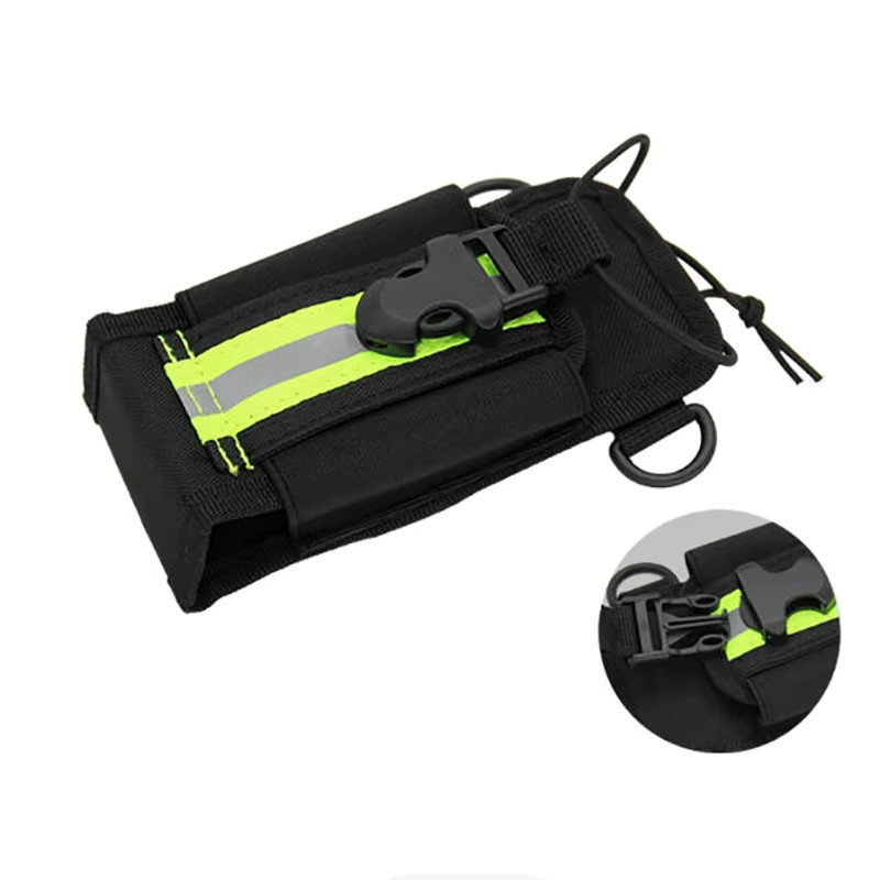 Patrol and Rescue Universelle verstellbare Schultergurt-Radiotasche als Walkie-Talkie-Holster und Schutzhülle für tragbare Funkgeräte in Orange und Schwarz - Bild 4