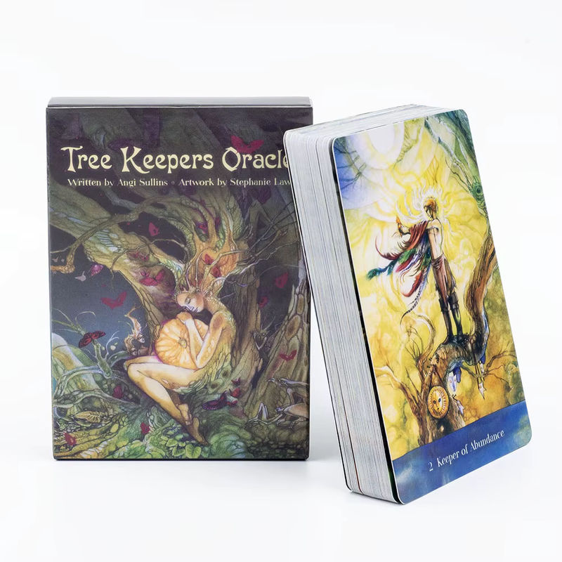 Baum Pfleger Orakel Tarot Karten Set mit 44 Stück für Vision und Weissagung, Mehrfarbig, B: 10,4 cm x H: 7,4 cm - Bild 3