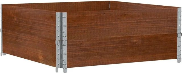 vidaXL Pflanzkasten aus Massivholz Kiefer in Braun, B/T/H: 100 x 100 x 41 cm - Bild 1