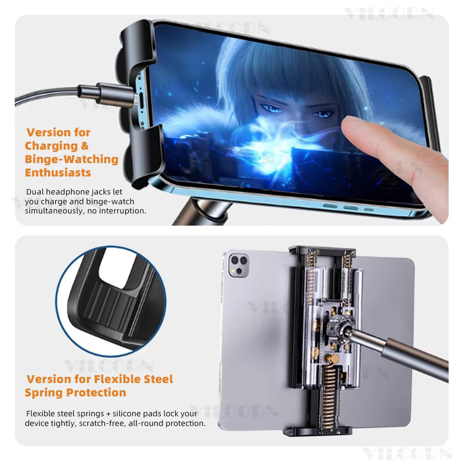 VILCORN Universeller Tablet-Halter und Magnetständer in Schwarz für iPad Air Pro, Galaxy Tab und Xiaomi - Bild 3