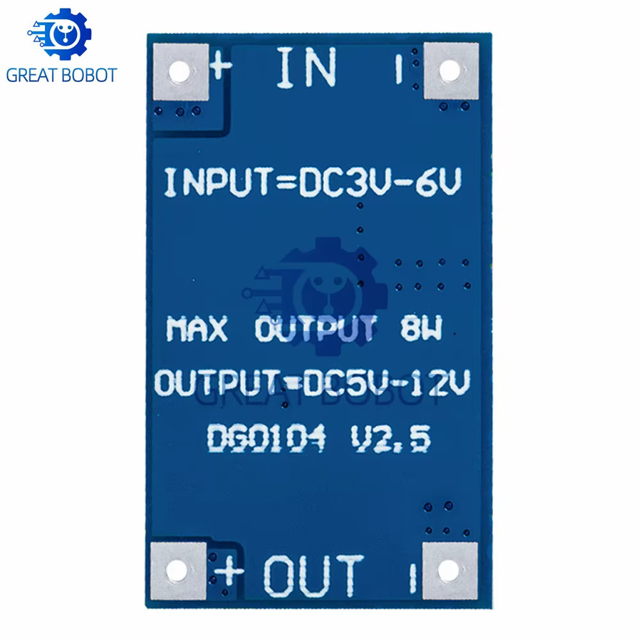 Baishundianzi BS 8W DC-DC Step Up Wandler USB-Boost-Modul zur Aufladung von 3,7V Lithiumbatterien, Blau - Bild 4