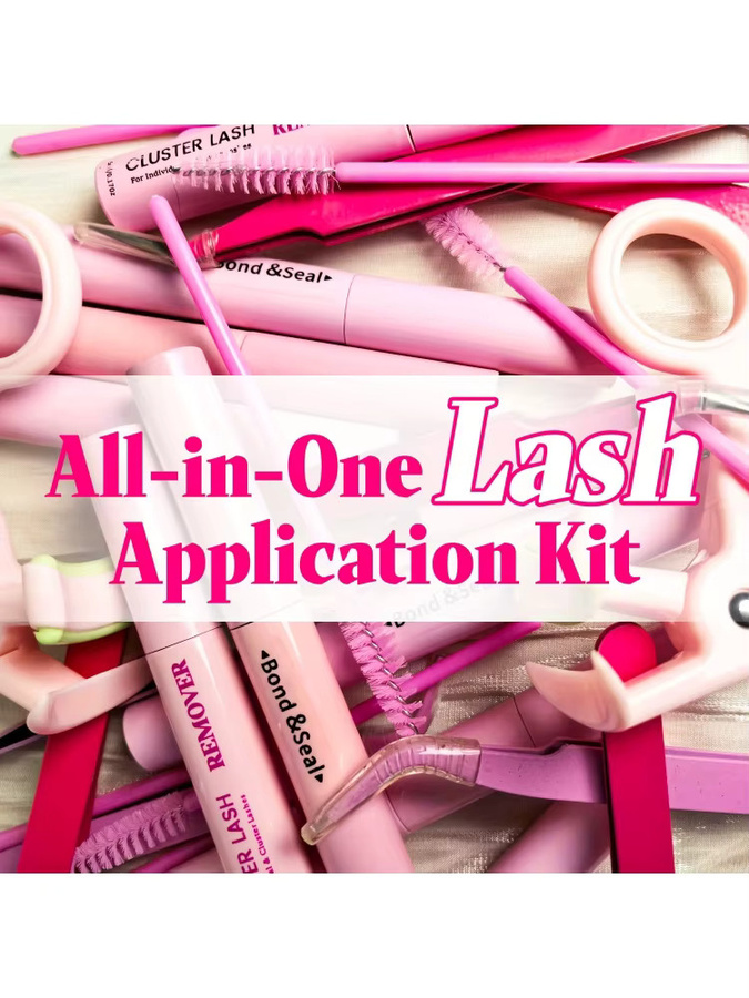 Beginner Friendly Lash Kit, Bond & Seal Wimpernkleber, Wimpernentferner, Wimpernzange, Präzisionspinzette, Wimpernbürste, Unisex - Bild 2