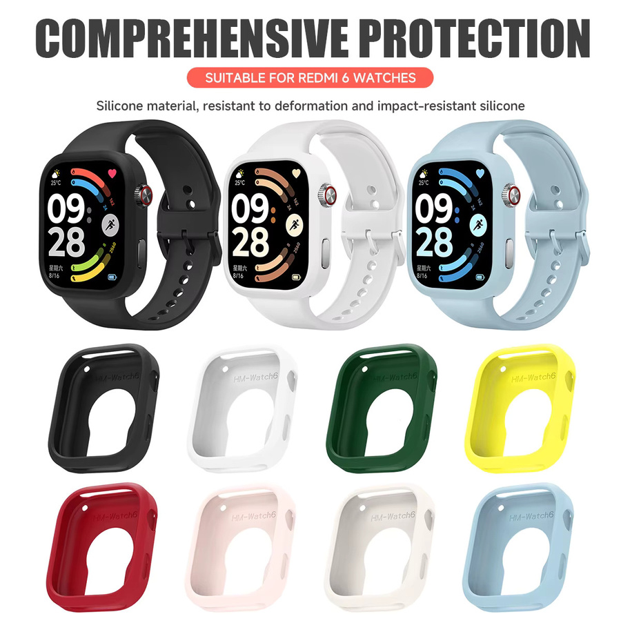 Geekthink Hülle für Redmi Watch 6, Silikon, weiß, Unisex - Bild 3