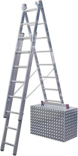 Krause Aluminium Multifunktionsleiter inkl. Traverse in Silber mit einer maximalen Arbeitshöhe von 7m - Bild 1