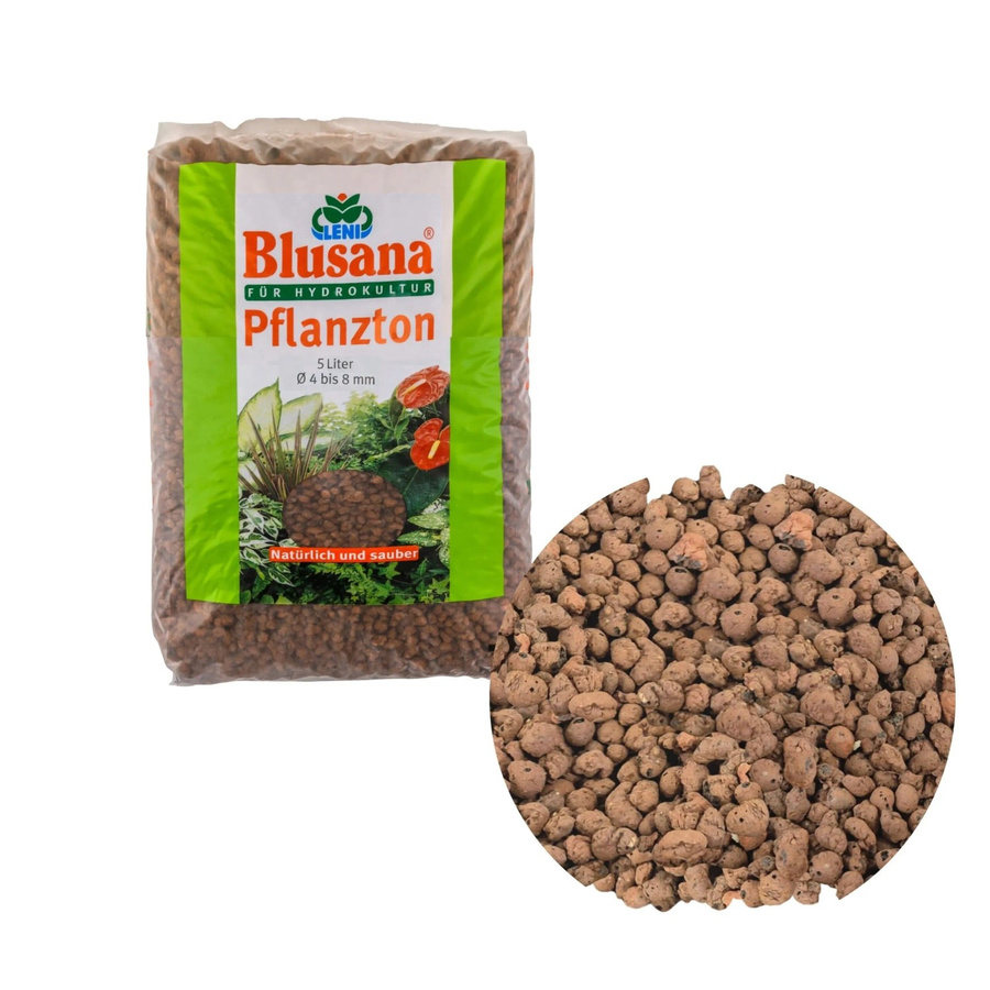 Blusana Blähton Pflanzsubstrat für Hydrokultur und Zimmerpflanzen mit einer Körnung von 4-8 mm, 7 kg - Bild 2
