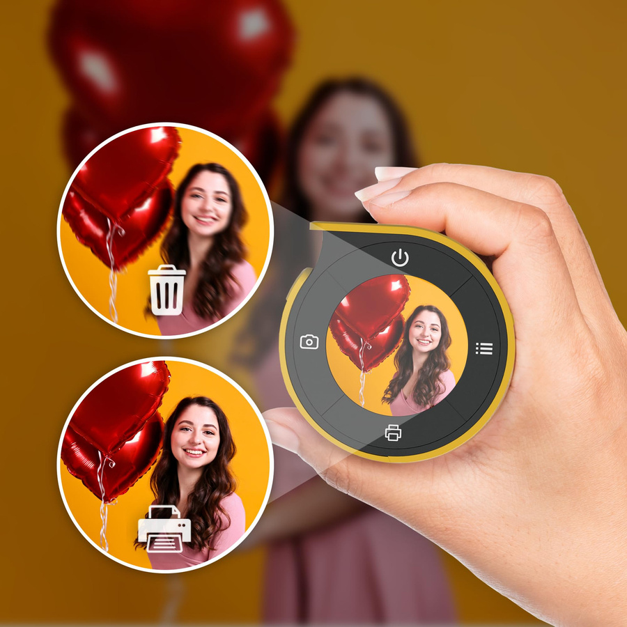 Kodak Memo Shot ERA Spielzeug Sofort-Digitalkamera mit Etikettendrucker, Weiß, + Rolle - Bild 2