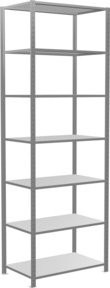 Schulte Grundregal Steckregal MULTIplus85 verzinkt in Silber und Grau mit 7 verstellbaren Fachböden B/T/H: 300 x 100 x 60 cm - Bild 1