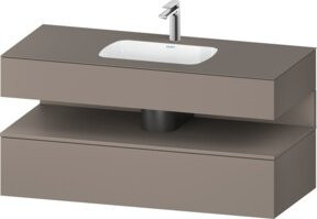 Duravit Qatego Einbauwaschtisch-Möbel-Set mit Konsolen-Waschtischunterbau, B/T/H: 120 x 55 x 60 cm - Bild 1