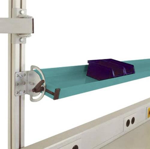 Manuflex ZB8305.5021 Neigbare Ablagekonsole für CANTOLAB und ALU in Blau-Türkis mit einer Nutztiefe von 34,5 cm für eine Tischbreite von 200 cm - Bild 1