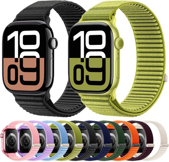 jansin Uhrenarmband Nylon, Schwarz, Unisex - Bild 1