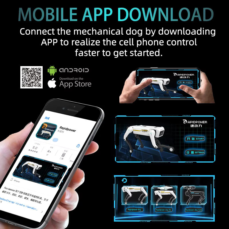 X-Verse Intelligenter AI RC Roboter Hund, mit Stimme Dialog APP Fernbedienung Programmierung, Singen Tanzen, Weiß - Bild 4