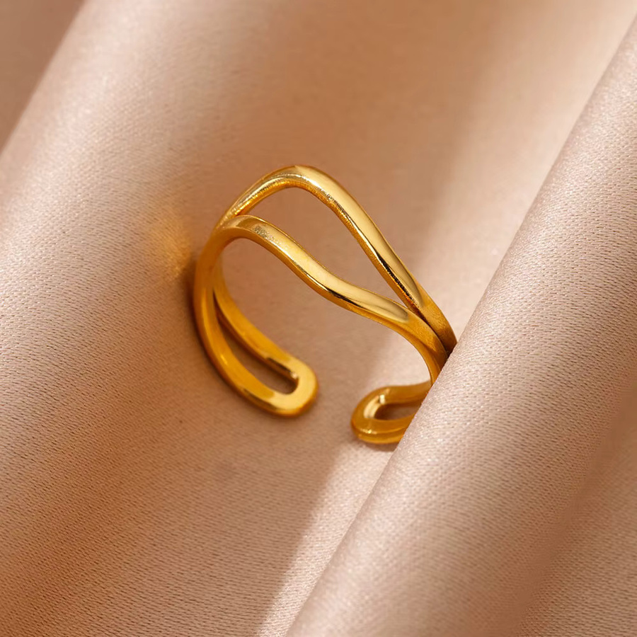 HPTOTMG Ring, vergoldeter Edelstahl, Gold, Damen - Bild 2