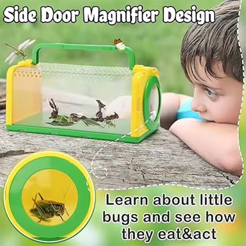 CONUSEA Insekten Capture Cage Bug Habit Observation Box, Natur, Rot - Bild 2