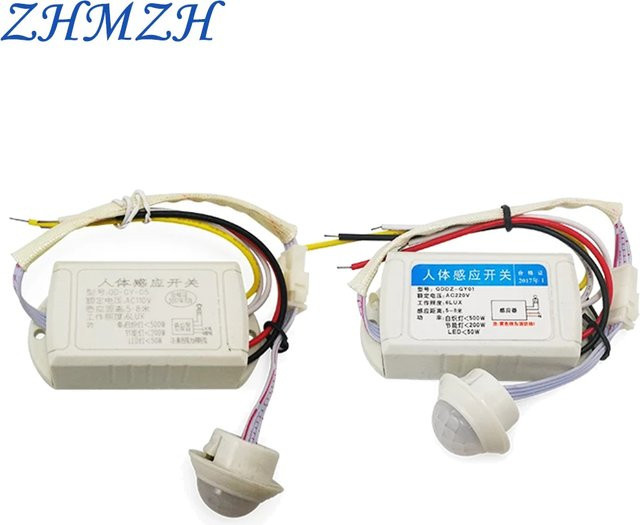 Intelligenter Infrarot-Bewegungsmelder mit PIR-Sensor in Weiß für AC110V und 220V - Bild 1