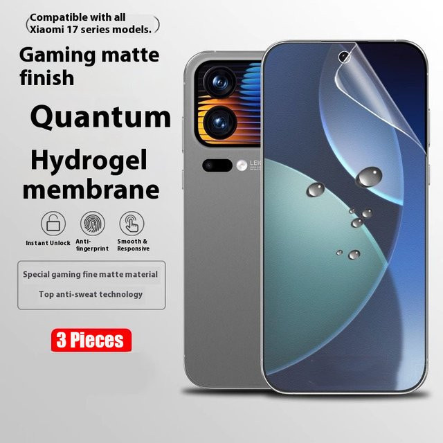 3er-Pack Matte Hydrogel Displayschutzfolien für Xiaomi 17 Pro Max, Xiaomi 17 Pro und Mi 17, Transparent, Weiches TPU - Bild 1