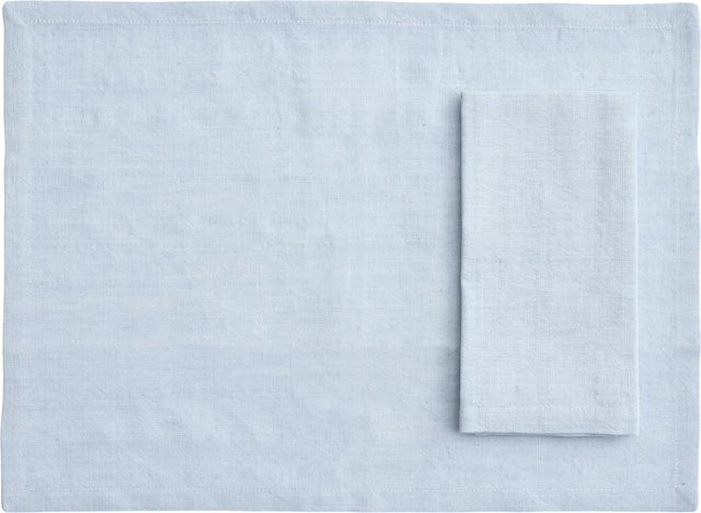 HAY Tavolo Serviette Tischset 4er Set aus Leinen in Blau - Bild 1