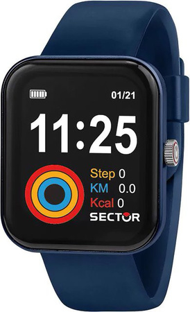 Sector Smartwatch, Aluminium, Schwarz, Silikon, 38 mm, Unisex