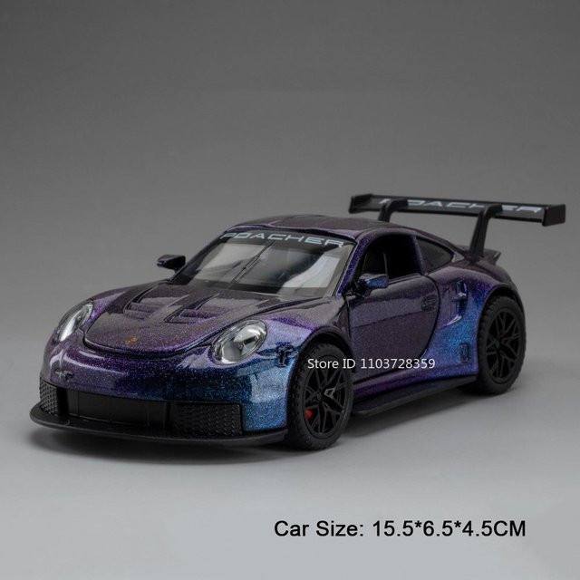 Linyi toy car 964 Gt3Rs Supercar Modell, 1:32, Metall Druckguss, Rückzieher, ab 14 Jahren - Bild 1