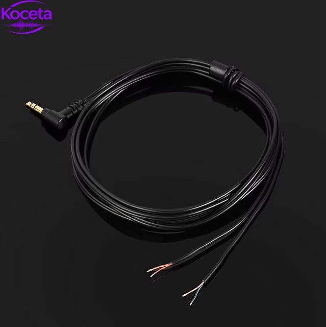 Koceta 1836 OFC Core DIY IEM Kopfhörerkabel in Schwarz mit 3,5 mm Jack für HiFi Audio In-Ear Reparatur - Bild 1