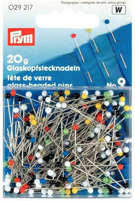 Prym Stecknadeln mit Glaskopf mehrfarbig 30mm 20g - Bild 1