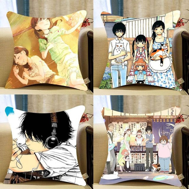 Anime March Comes In Like A Lion Kissenbezug für dein Home Decor, Mehrfarbig, 40 x 40 x 40 cm - Bild 1