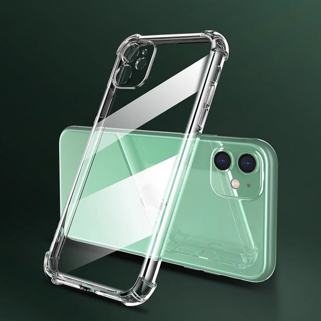 Caynes Transparente Silikon-Handyhülle Stoßfeste Soft Case Cover für iPhone 11 bis iPhone 17 Pro Max - Bild 1
