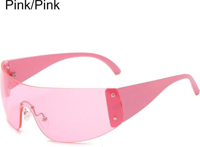 STERN Sonnenbrille, randlos, Übergröße, pink, Damen - Bild 1