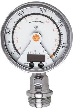 Ifm Electronic Drucksensor PG2797 in Silber, Messbereich -0,73 psi bis 14,5 psi, M12 Anschluss, 1 Öffner, 1 Schließer, Analog - Bild 1