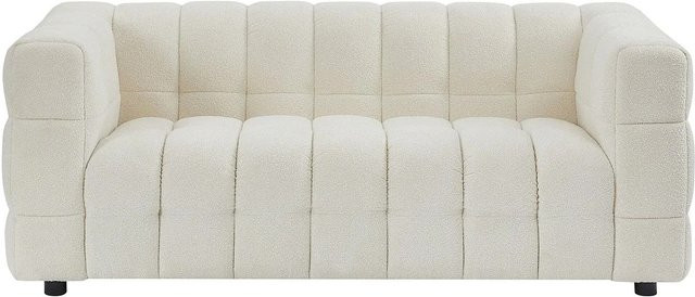 Vente-unique Sofa Lerici Weiß mit Bouclé-Stoff, Breite: 189 cm - Bild 1