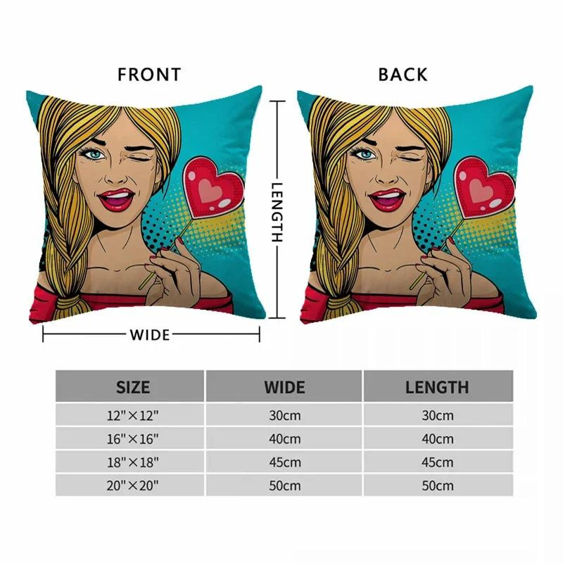 GUOYU HOMEDECOR Pop Art Kissenbezüge aus Polyester, quadratisch, Multicolour - Bild 2