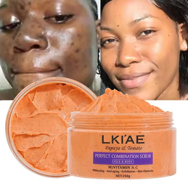 AILKE Papaya- und Tomaten-Kombinationspeeling, 250 g, Gesicht und Körper - Bild 1